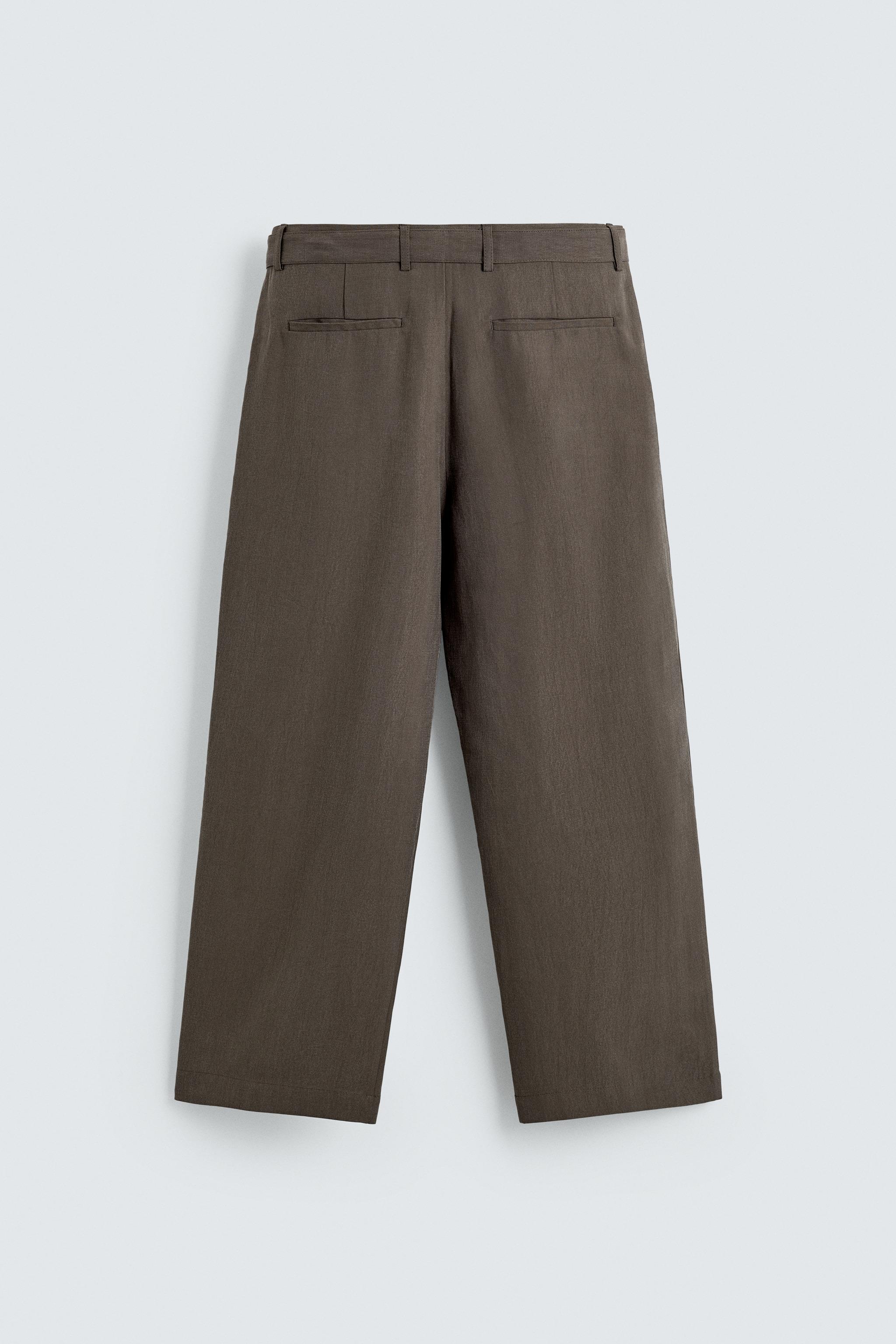 FLOWY BELTED PANTS